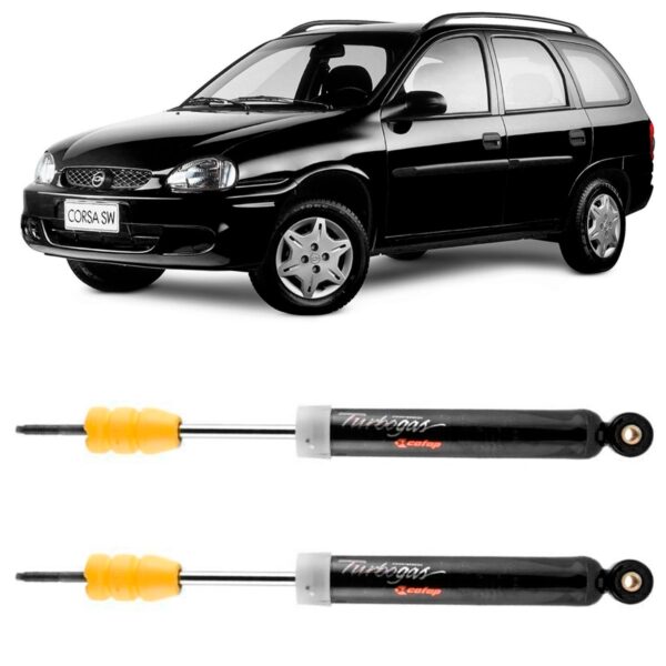 Par Amortecedor Traseiro Corsa Sw 1998 a 2002 Cofap Turbogas - Imagem 2