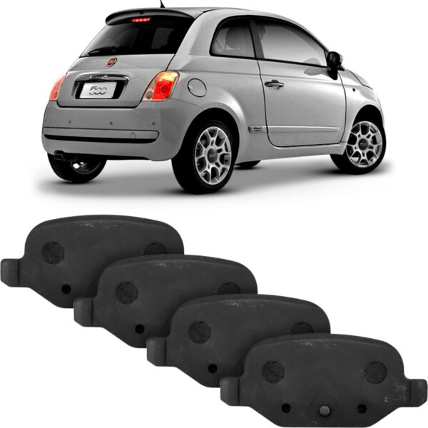 Pastilha Freio Traseira Fiat 500 Punto 2007 a 2016 Frasle - Imagem 2