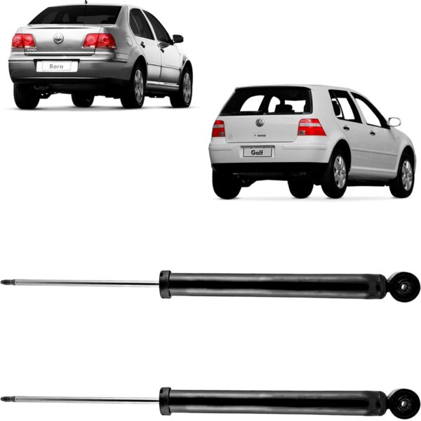 Par Amortecedor Traseiro Golf 1998 a 2013 Cofap Turbogas - Imagem 2