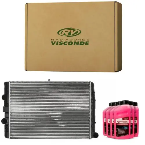 Kit Radiador Gol G2 1.0 97 a 2003 Sem Ar Visconde Com Aditivo 6 litros